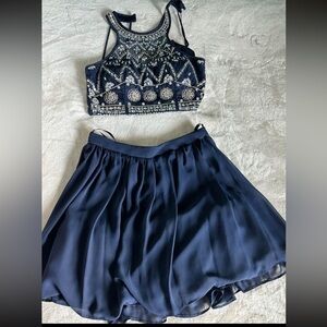 2 piece top and skirt